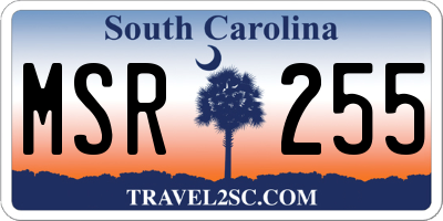 SC license plate MSR255