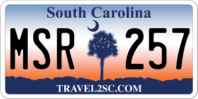 SC license plate MSR257