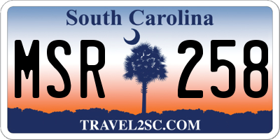 SC license plate MSR258