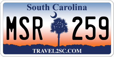 SC license plate MSR259