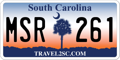 SC license plate MSR261