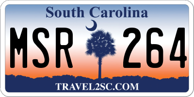 SC license plate MSR264