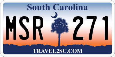 SC license plate MSR271