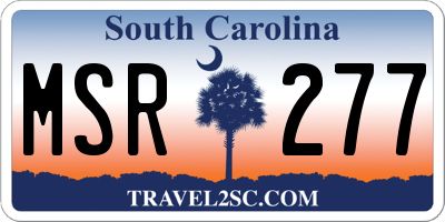 SC license plate MSR277