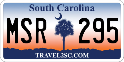 SC license plate MSR295