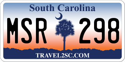 SC license plate MSR298
