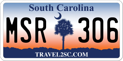 SC license plate MSR306