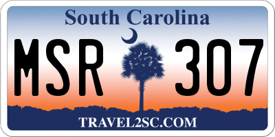 SC license plate MSR307