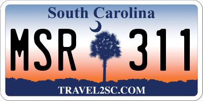 SC license plate MSR311