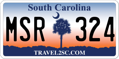 SC license plate MSR324