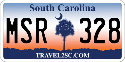 SC license plate MSR328