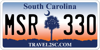 SC license plate MSR330