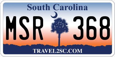 SC license plate MSR368