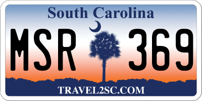 SC license plate MSR369