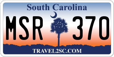 SC license plate MSR370
