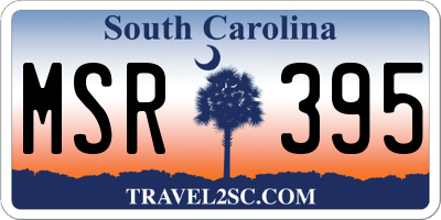 SC license plate MSR395
