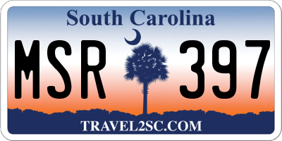 SC license plate MSR397