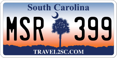 SC license plate MSR399