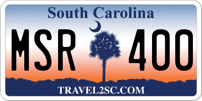 SC license plate MSR400