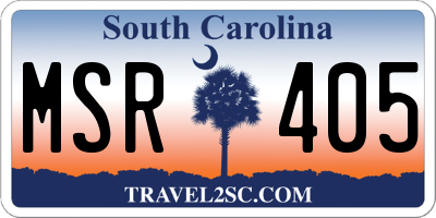 SC license plate MSR405