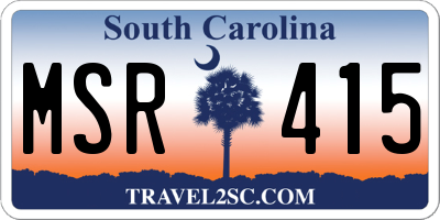 SC license plate MSR415