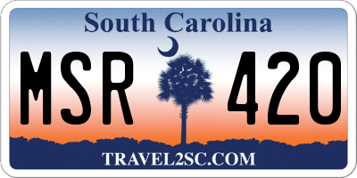 SC license plate MSR420