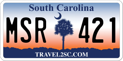 SC license plate MSR421