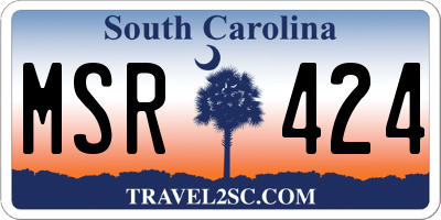 SC license plate MSR424