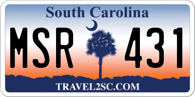 SC license plate MSR431