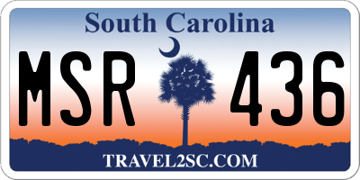 SC license plate MSR436