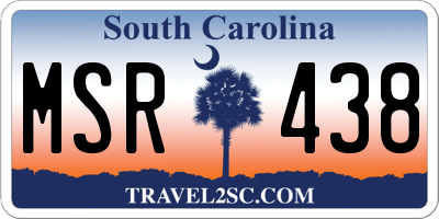 SC license plate MSR438