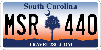 SC license plate MSR440