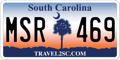 SC license plate MSR469