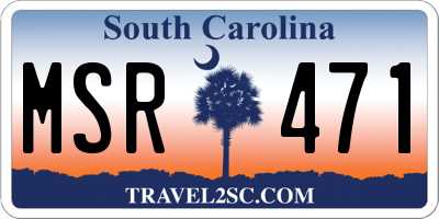 SC license plate MSR471