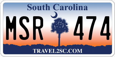 SC license plate MSR474