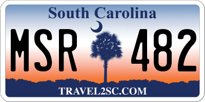 SC license plate MSR482