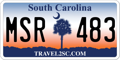 SC license plate MSR483