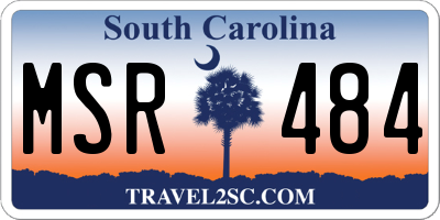 SC license plate MSR484