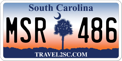 SC license plate MSR486