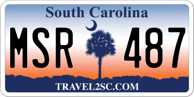 SC license plate MSR487