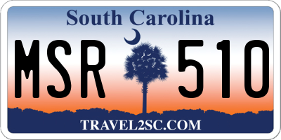 SC license plate MSR510