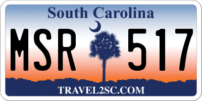 SC license plate MSR517