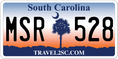 SC license plate MSR528