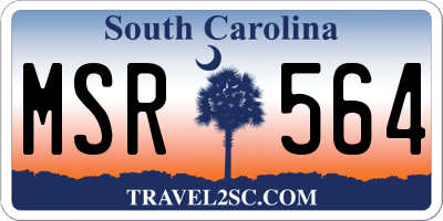 SC license plate MSR564