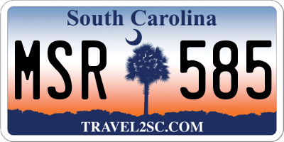 SC license plate MSR585