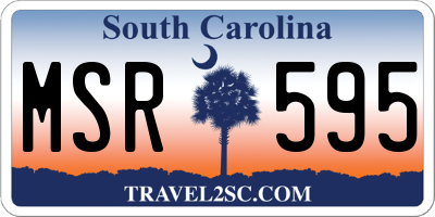 SC license plate MSR595
