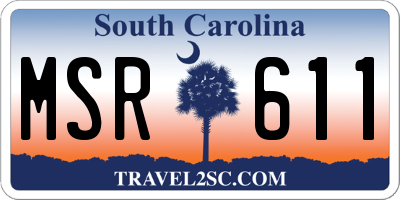 SC license plate MSR611