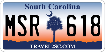 SC license plate MSR618
