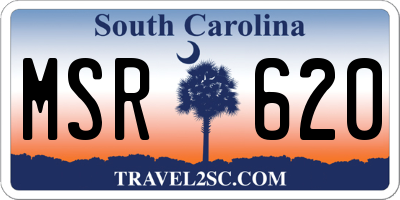 SC license plate MSR620