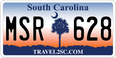 SC license plate MSR628